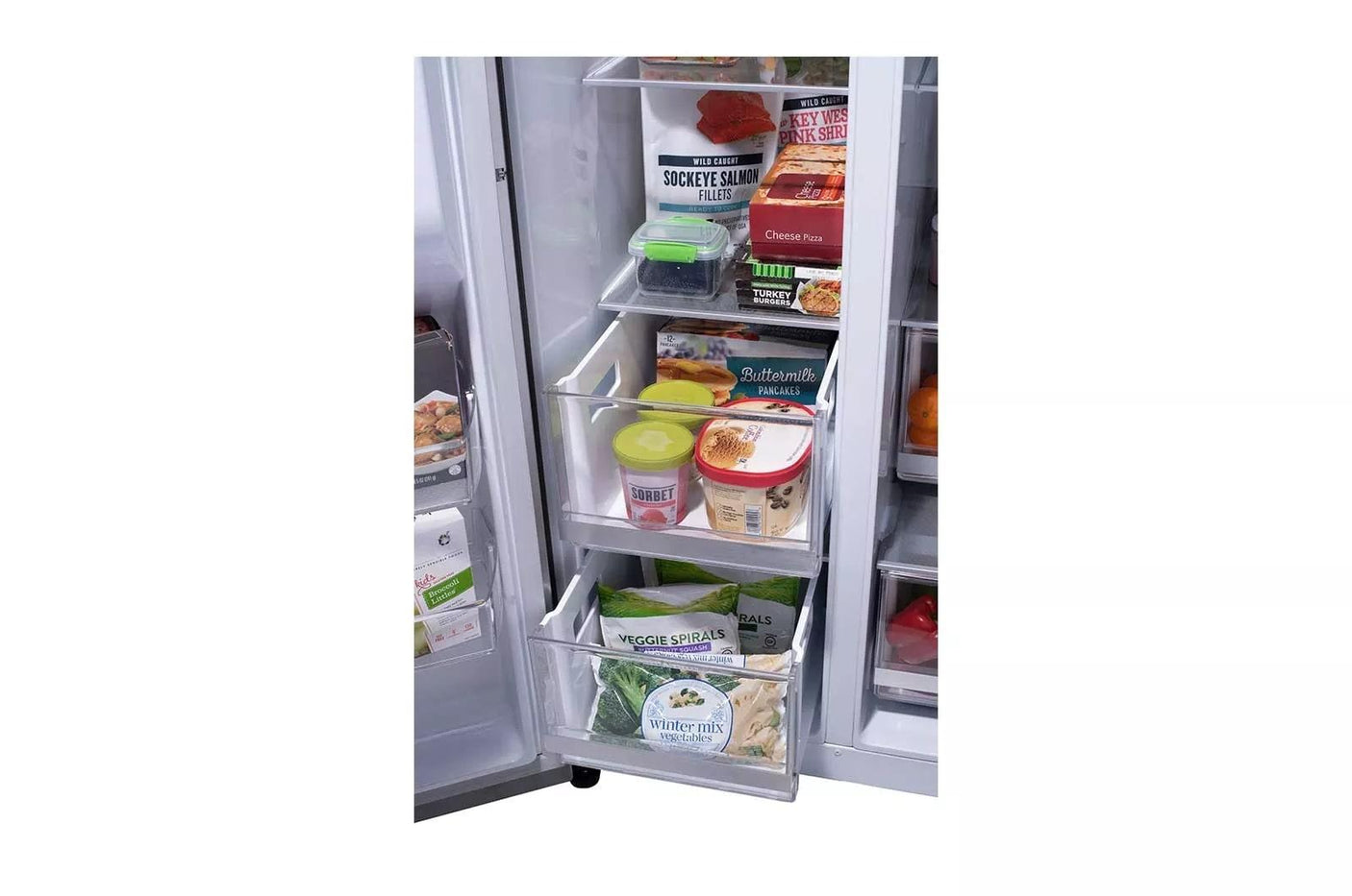 27 cu. ft. 36-inch Wide Side-by-Side Refrigerator - Stainless Steel