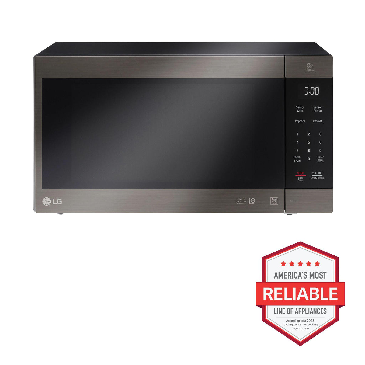 LG Black Stainless Steel Series 2.0 cu. ft. NeoChef™ Countertop Microwave with Smart Inverter and EasyClean®
