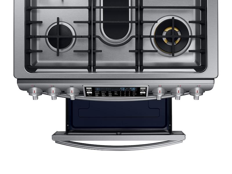 5.8 cu. ft. Slide-in Dual Fuel Range with Flex Duo™ & Dual Door in Stainless Steel