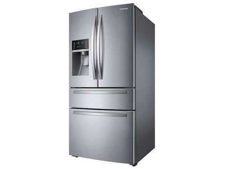 25 cu. ft. Large Capacity 4-Door French Door Refrigerator with External Water & Ice Dispenser in Stainless Steel