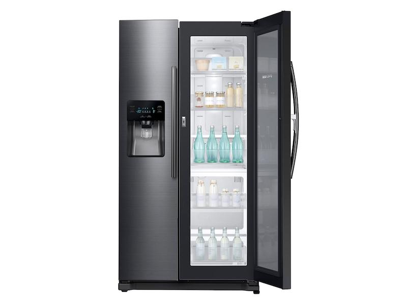 25 cu. ft. Food ShowCase Side-by-Side Refrigerator with Metal Cooling in Black Stainless Steel