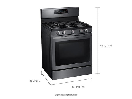 5.8 cu. ft. Freestanding Gas Range with Convection in Black Stainless Steel