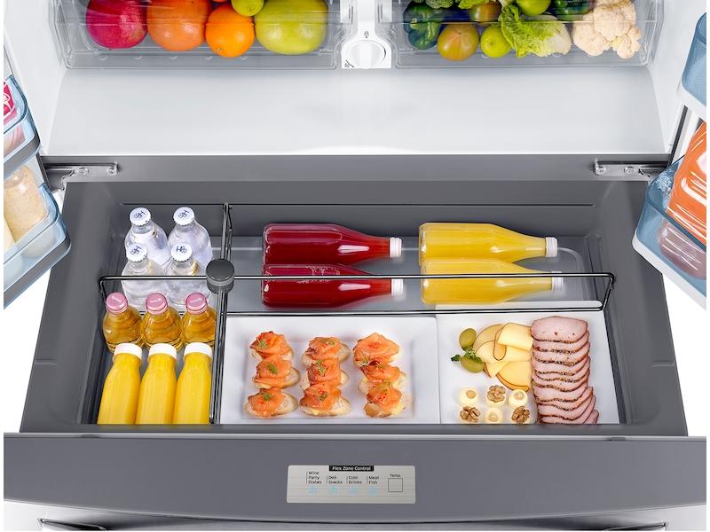 22 cu. ft. Food Showcase Counter Depth 4-Door French Door Refrigerator in Stainless Steel