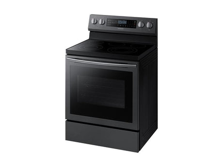 5.9 cu. ft. Freestanding Electric Range with True Convection & Steam Assist in Black Stainless Steel
