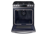 5.8 cu. ft. Slide-in Gas Range with Convection in Black Stainless Steel
