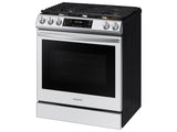 Bespoke 6.0 cu. ft. Smart Front Control Slide-In Gas Range with Air Fry & Wi-Fi in White Glass