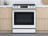 Bespoke 6.3 cu. ft. Smart Rapid Heat Induction Slide-in Range with Air Fry & Convection+ in White Glass