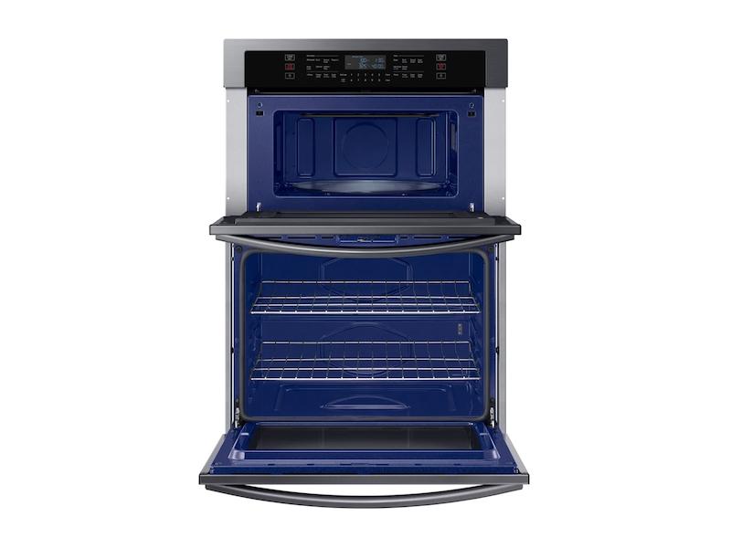 30" Microwave Combination Wall Oven in Black Stainless Steel