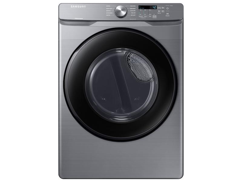 7.5 cu. ft. Front Load Electric Dryer with Sensor Dry in Platinum