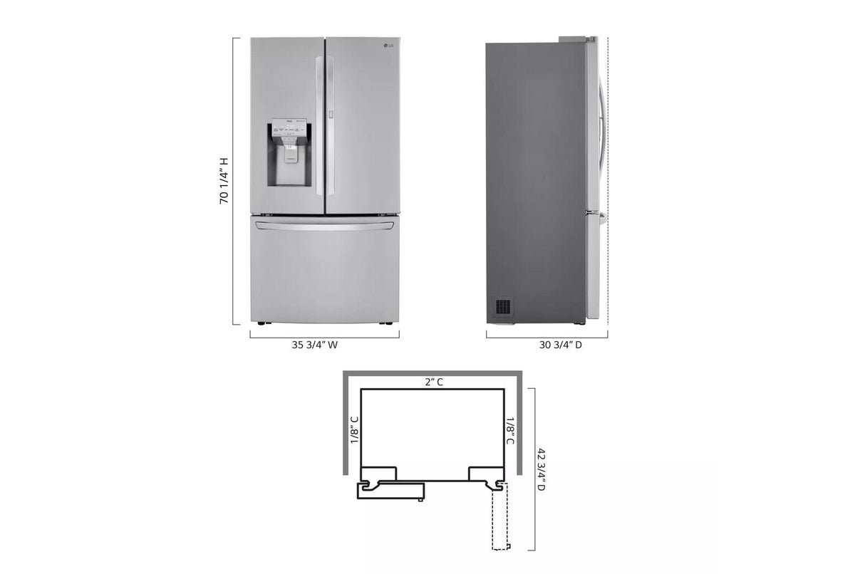 24 cu. ft. Smart wi-fi Enabled Door-in-Door® Counter-Depth Refrigerator with Craft Ice™ Maker