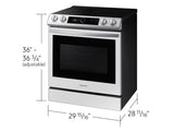 Bespoke Smart Slide-in Electric Range 6.3 cu. ft. with Smart Dial & Air Fry in White Glass