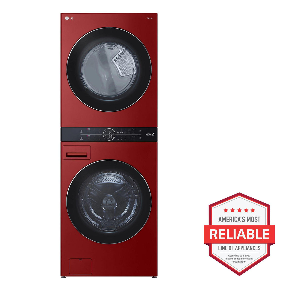 Single Unit Front Load LG WashTower™ with Center Control™ 4.5 cu. ft. Washer and 7.4 cu. ft. Electric Dryer.