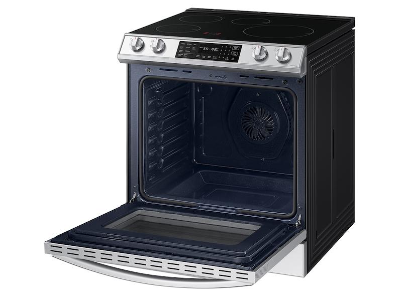Bespoke 6.3 cu. ft. Smart Rapid Heat Induction Slide-in Range with Air Fry & Convection+ in White Glass