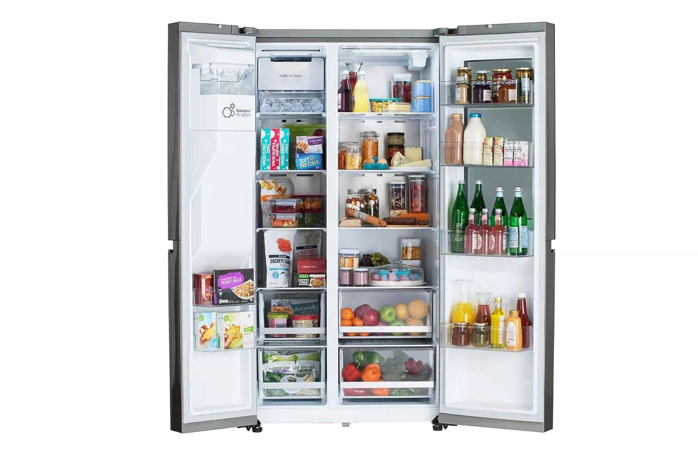 27 cu. ft. 36-inch Wide Side-by-Side Refrigerator - Stainless Steel