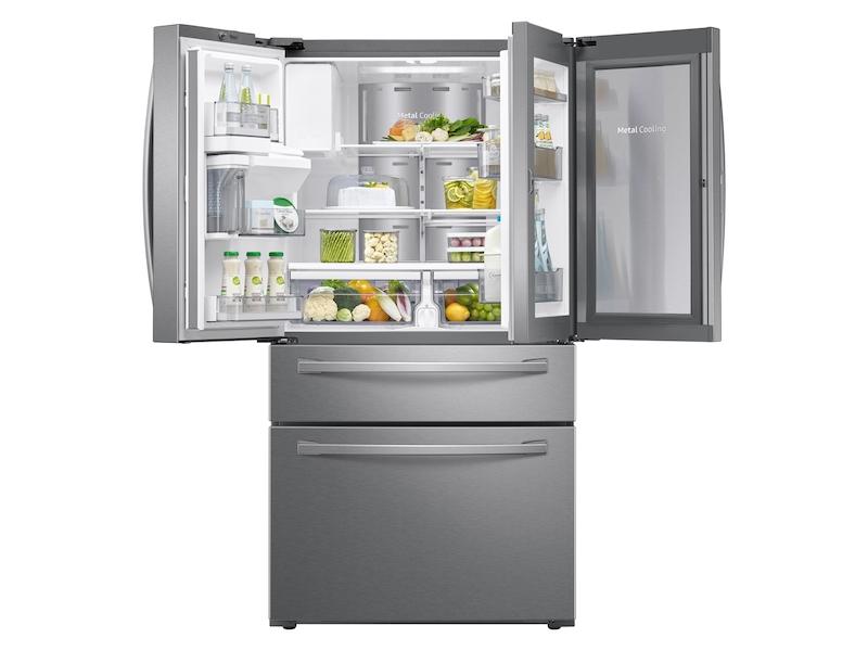 22 cu. ft. Food Showcase Counter Depth 4-Door French Door Refrigerator in Stainless Steel