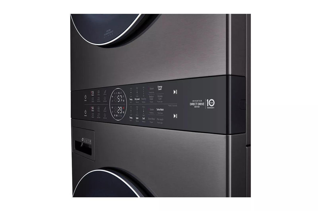 LG WashTower™ 4.5 cu. ft. Washer and 7.4 cu. ft. Electric Dryer - Black Steel