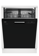 Tall Tub Black Dishwasher, 14 place settings, 48 dBa, Front Control