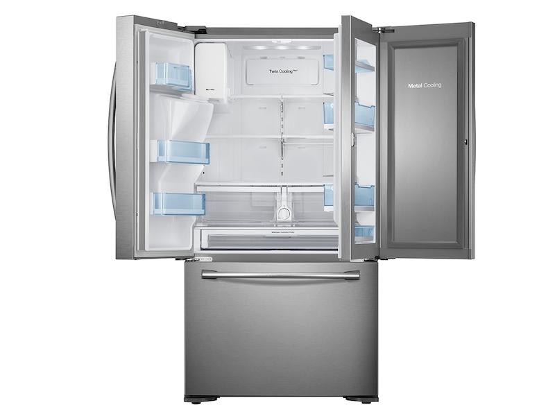 23 cu. ft. Food Showcase Counter Depth 3-Door Refrigerator in Stainless Steel