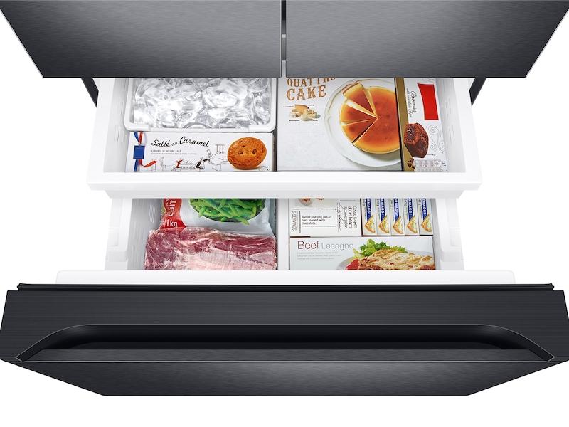 22 cu. ft. Smart 3-Door French Door Refrigerator with External Water Dispenser in Fingerprint Resistant Black Stainless Steel