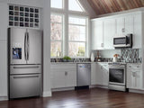 22 cu. ft. Food Showcase Counter Depth 4-Door French Door Refrigerator in Stainless Steel