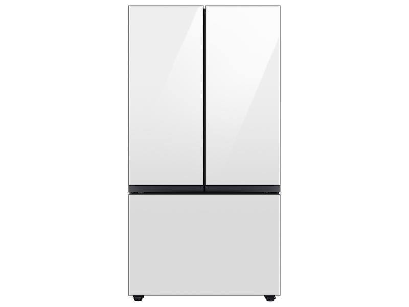 Bespoke 3-Door French Door Refrigerator (30 cu. ft.) with AutoFill Water Pitcher in White Glass