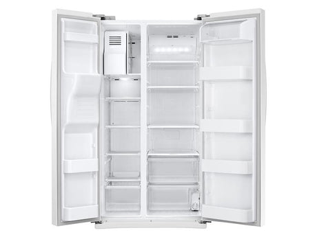 25 cu. ft. Side-by-Side Refrigerator with LED Lighting in White