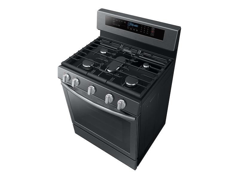 5.8 cu. ft. Freestanding Gas Range with True Convection in Black Stainless Steel