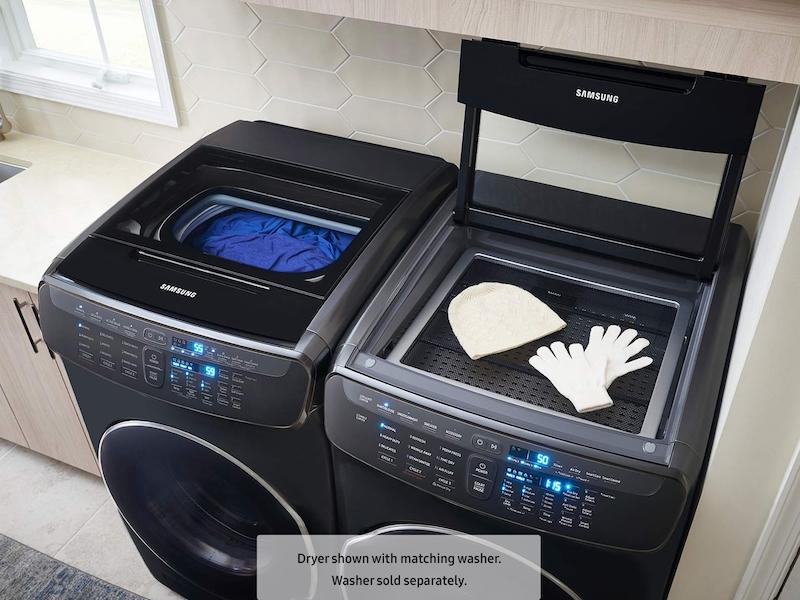 7.5 cu. ft. Smart Gas Dryer with FlexDry™ in Black Stainless Steel