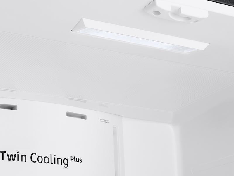 18 cu. ft. Smart Counter Depth 3-Door French Door Refrigerator in Black Stainless Steel