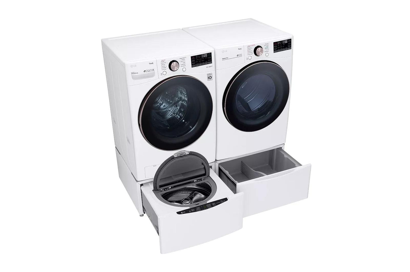 7.4 cu. ft. Large Capacity Front Load Gas Dryer - White
