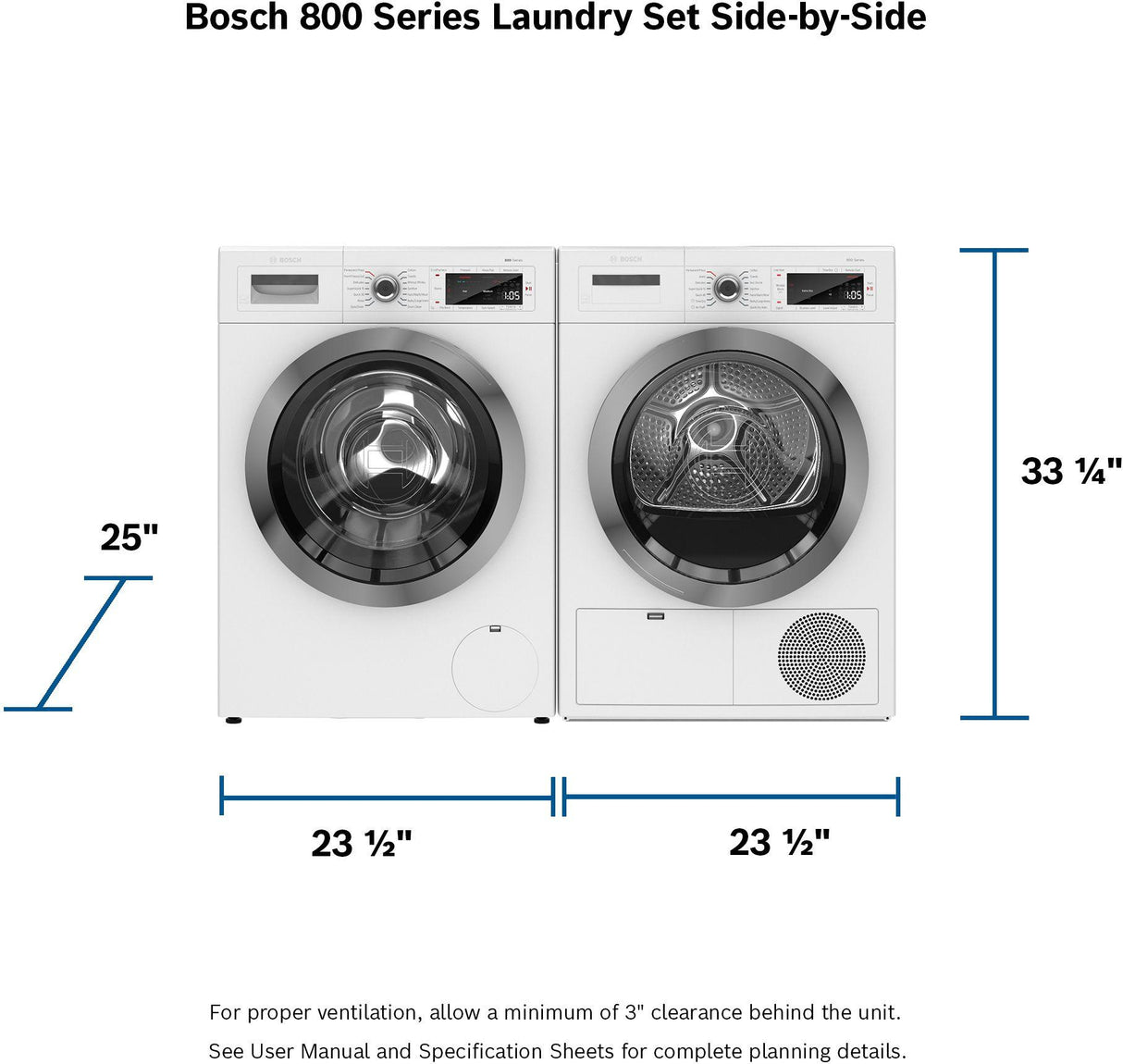 800 Series Compact Condensation Dryer WTG865H4UC