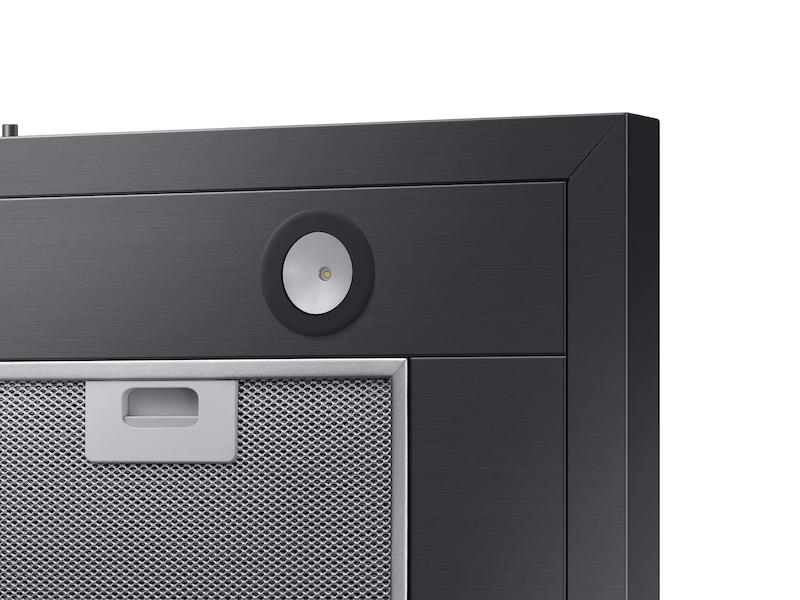 30" Wall Mount Hood in Black Stainless Steel