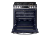 5.8 cu. ft. Slide-In Gas Range with Flex Duo™ & Dual Door in Black Stainless Steel