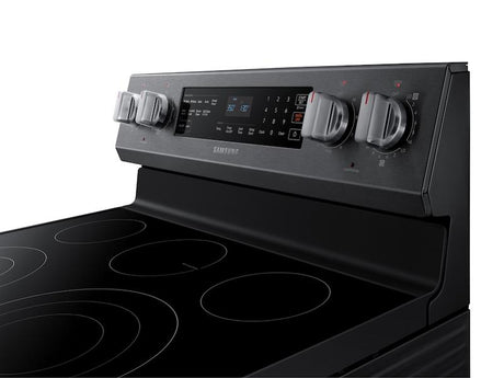 5.9 cu. ft. Freestanding Electric Range with True Convection in Black Stainless Steel