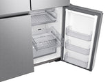 23 cu. ft. Smart Counter Depth 4-Door Flex™ refrigerator with Family Hub™ and Beverage Center in Stainless Steel