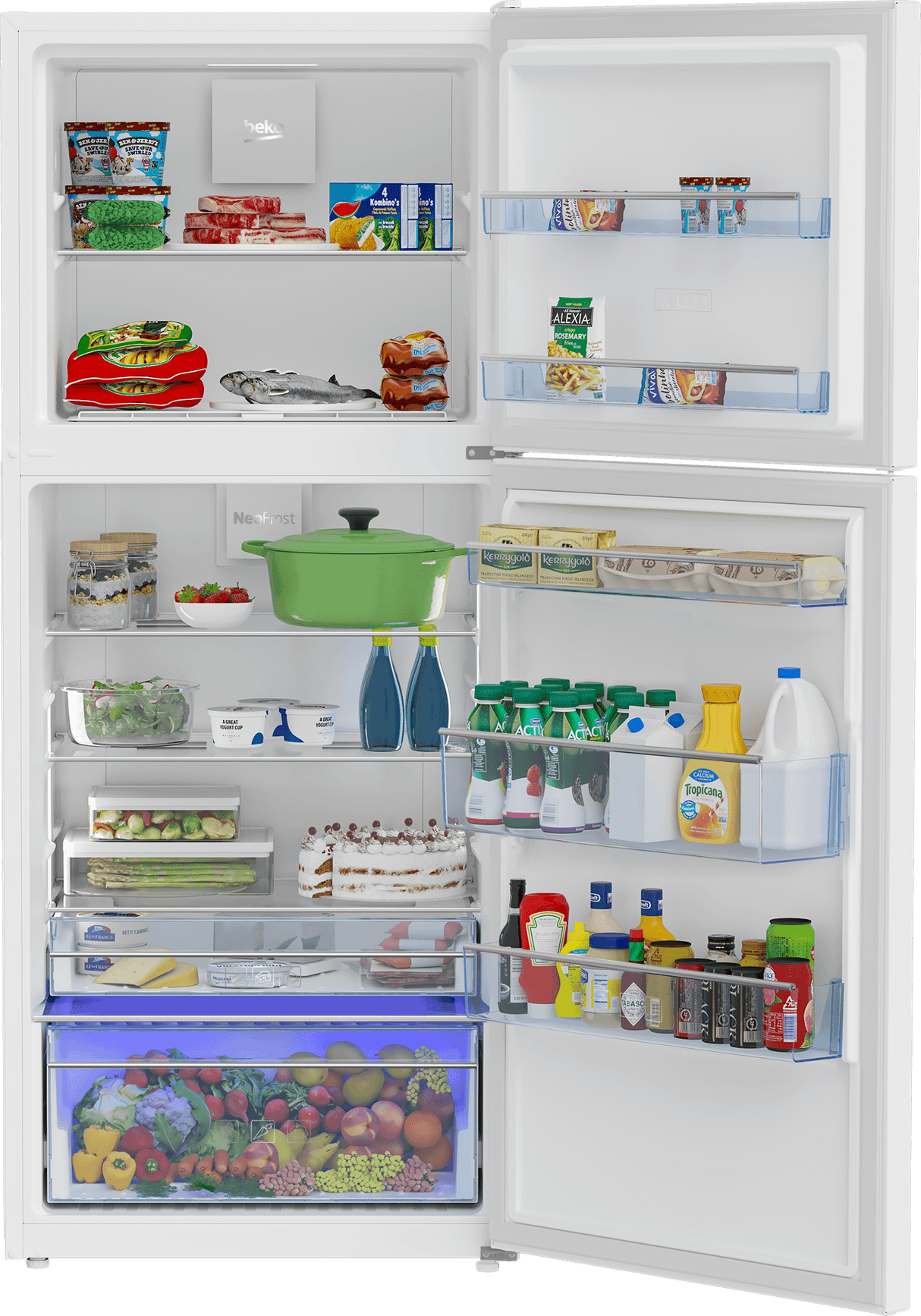 28" Freezer Top White Refrigerator