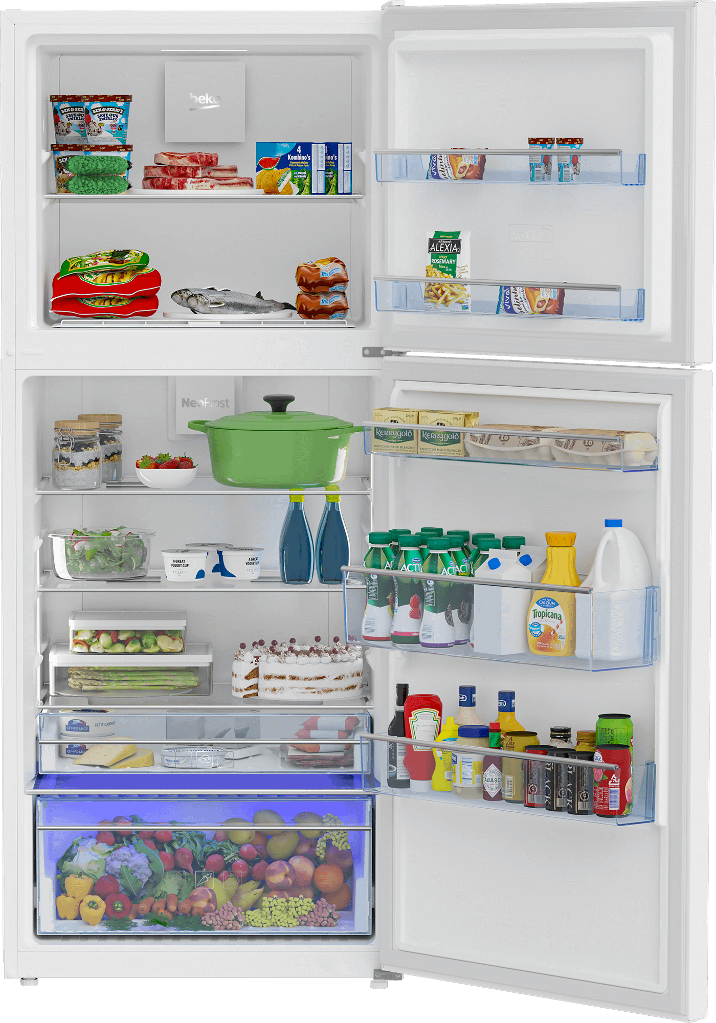 28" Freezer Top White Refrigerator