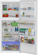 28" Freezer Top White Refrigerator
