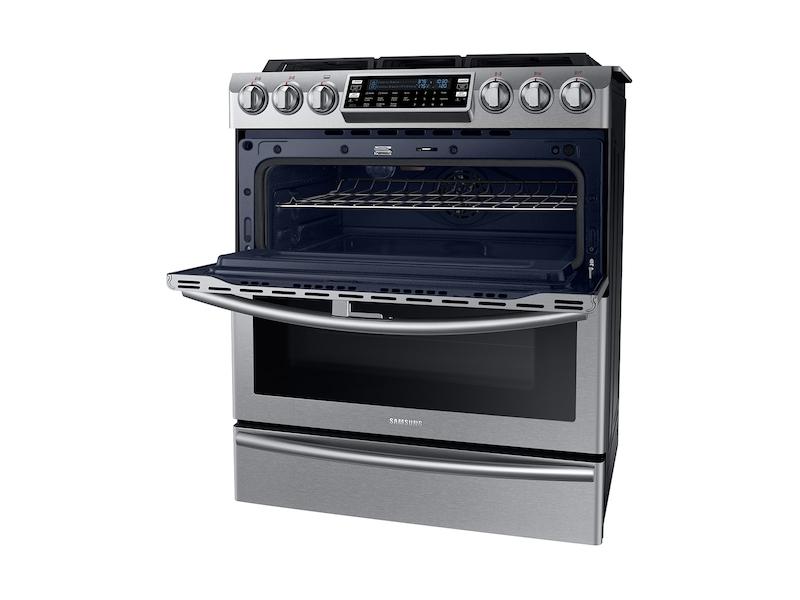 5.8 cu. ft. Slide-in Dual Fuel Range with Flex Duo™ & Dual Door in Stainless Steel