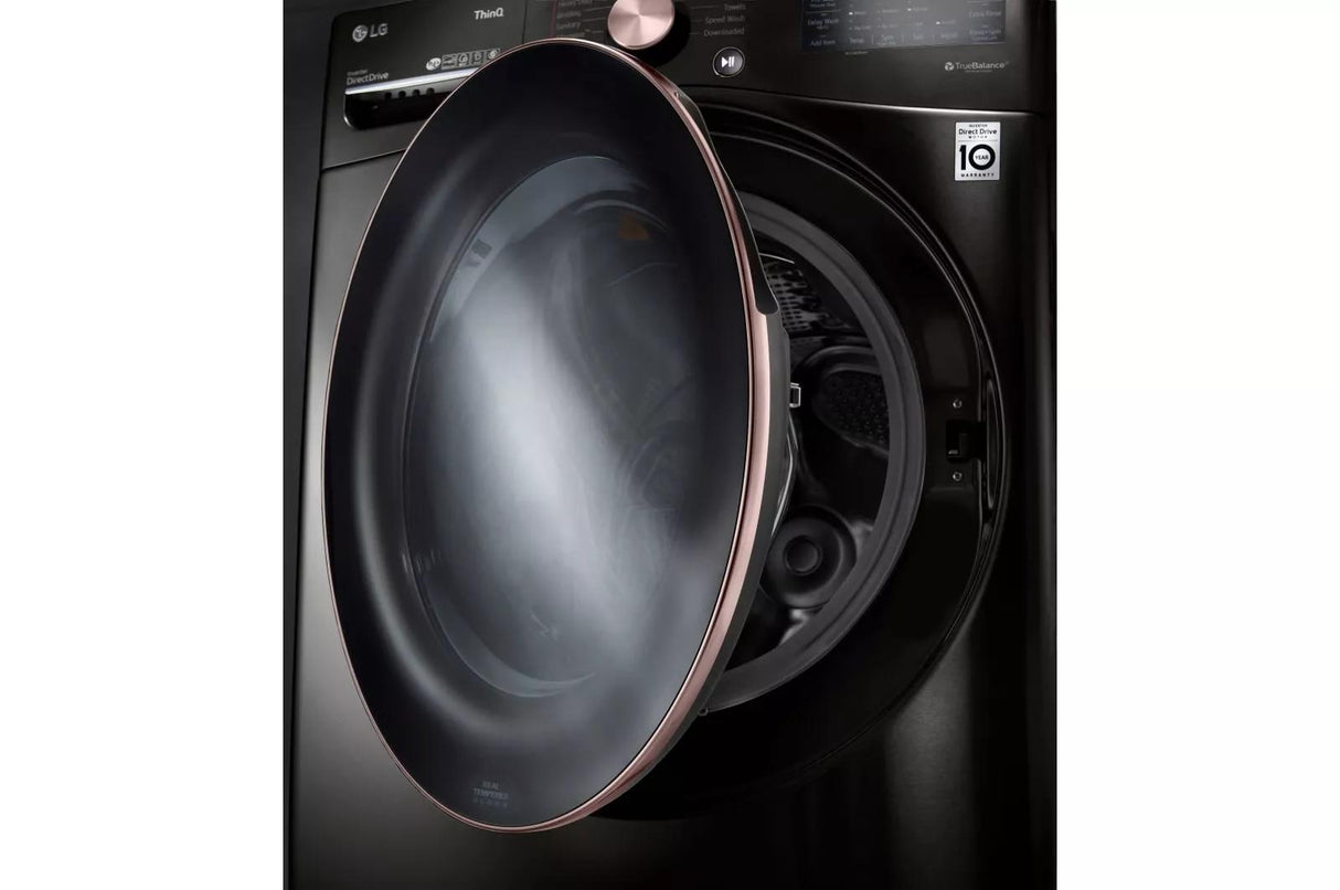 LG 4.5 cu. ft. Ultra Large Capacity Front Load Washer - Black Steel
