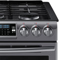 5.8 cu. ft. Slide-In Gas Range with True Convection in Black Stainless Steel