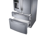 25 cu. ft. Large Capacity 4-Door French Door Refrigerator with External Water & Ice Dispenser in Stainless Steel