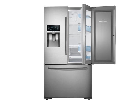 23 cu. ft. Food Showcase Counter Depth 3-Door Refrigerator in Stainless Steel