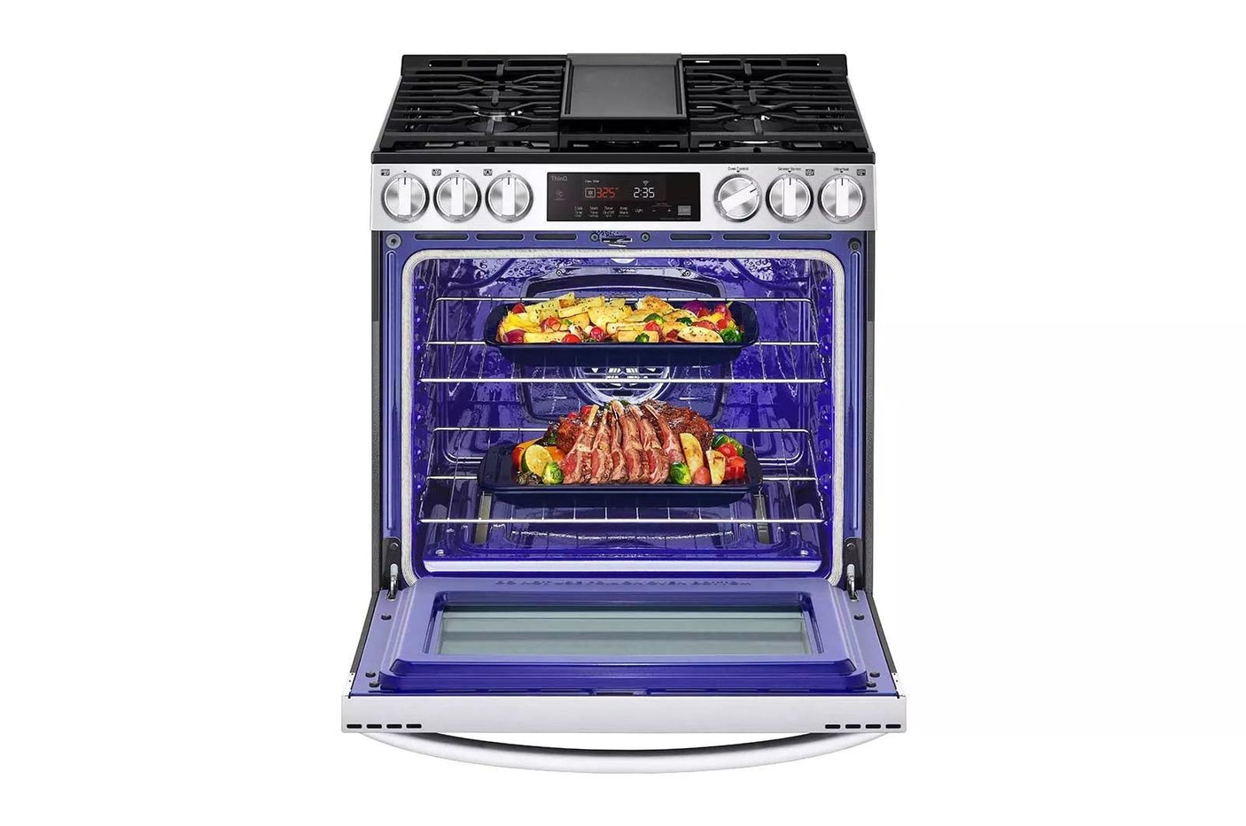 5.8 cu ft. Smart Wi-Fi Enabled Fan Convection Gas Slide-in Range with Air Fry & EasyClean®
