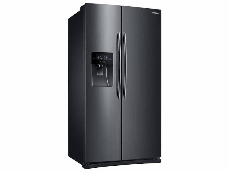 25 cu. ft. Side-by-Side Refrigerator with In-Door Ice Maker in Black Stainless Steel