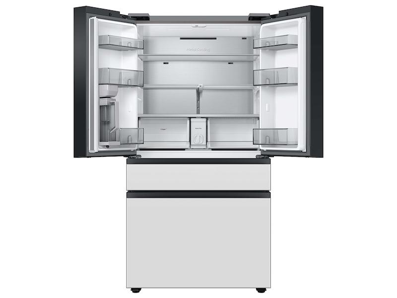 Bespoke 4-Door French Door Refrigerator (23 cu. ft.) with AutoFill Water Pitcher in White Glass