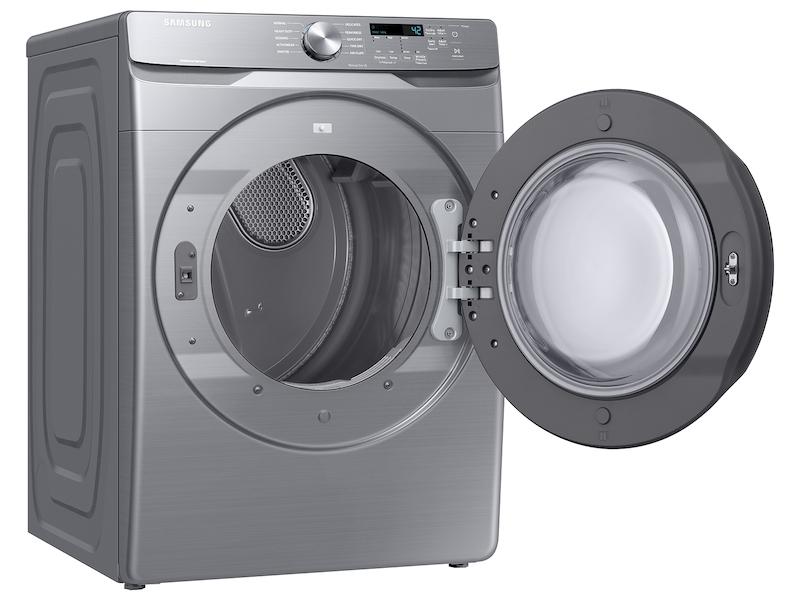 7.5 cu. ft. Front Load Electric Dryer with Sensor Dry in Platinum