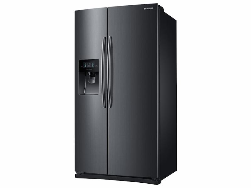 25 cu. ft. Side-by-Side Refrigerator with In-Door Ice Maker in Black Stainless Steel