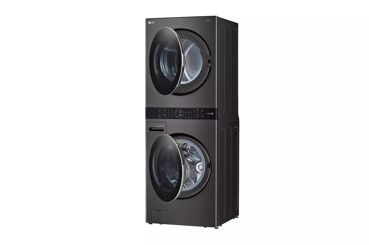 LG WashTower™ 4.5 cu. ft. Washer and 7.4 cu. ft. Electric Dryer - Black Steel