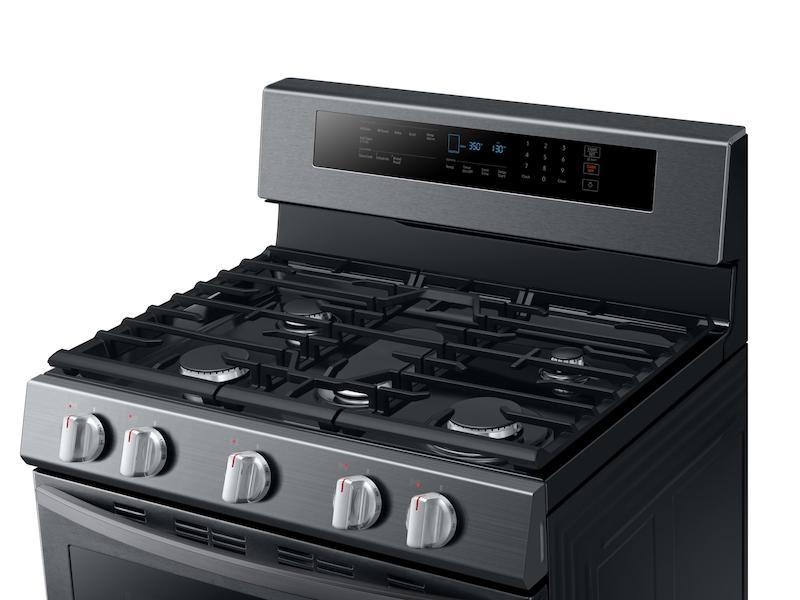 5.8 cu. ft. Freestanding Gas Range with True Convection in Black Stainless Steel